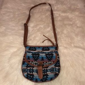 Aztec print small crossbody bag